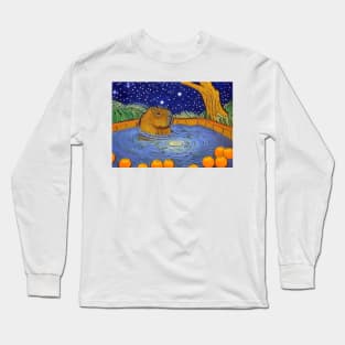 capybara Impressionism Long Sleeve T-Shirt